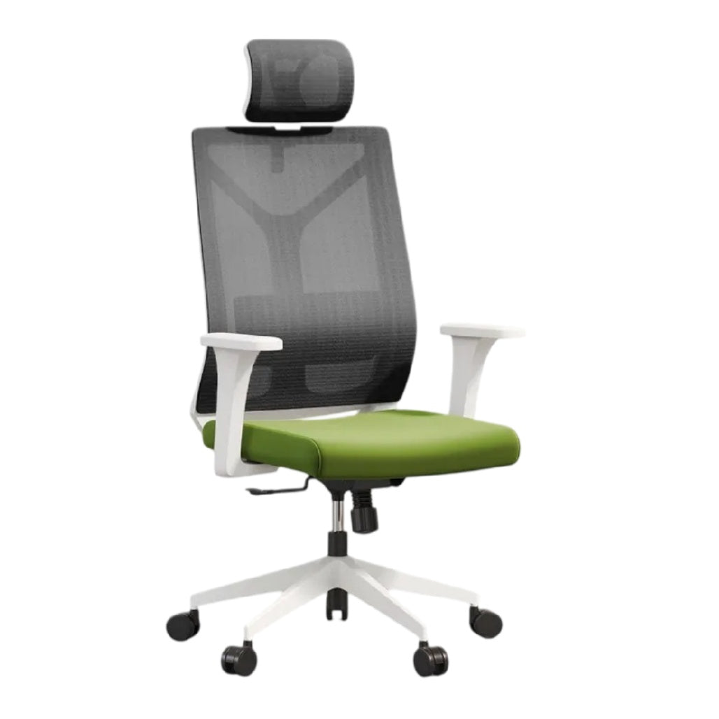**Chaise de bureau ergonomique avec dossier en filet et accoudoirs ajustables**